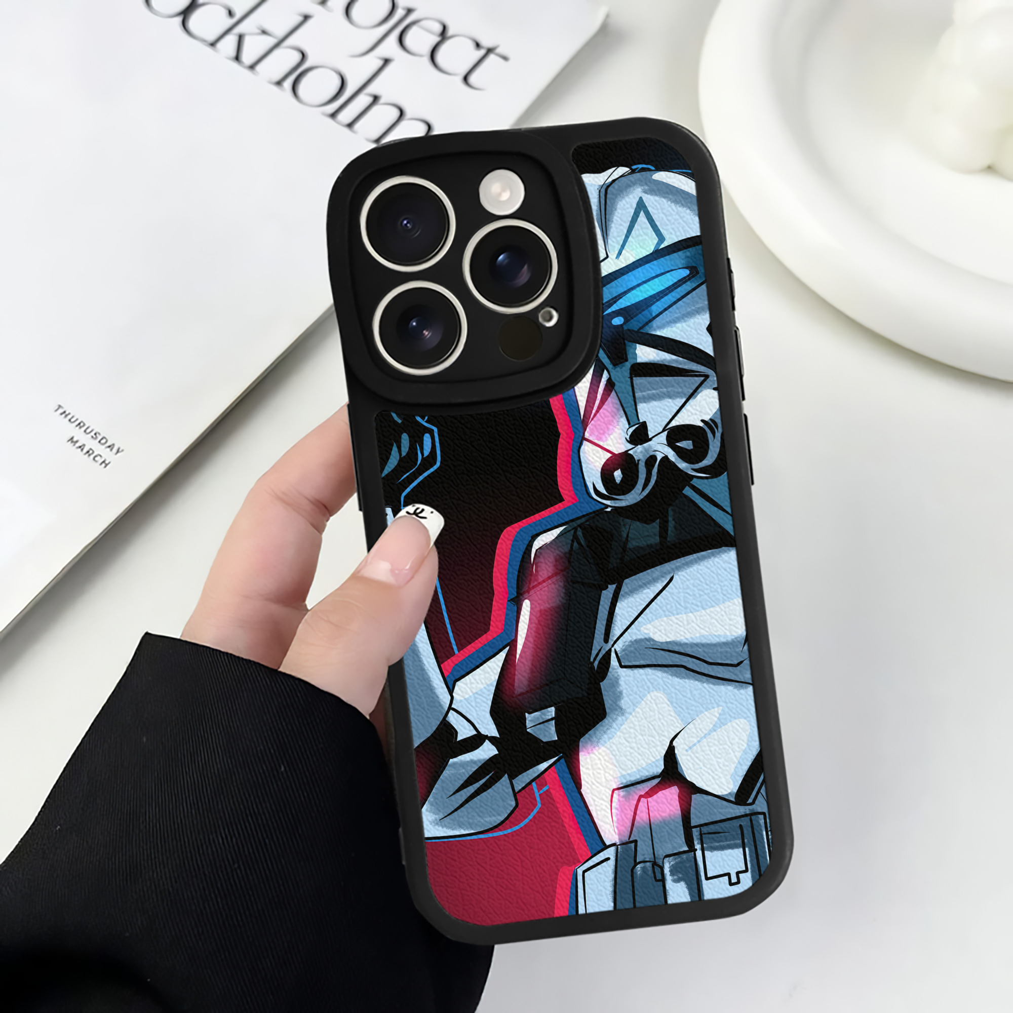 （画像用） スター・ウォーズ Star Wars 【iPhone 16シリーズ対応】シリコンスマホケース（レザー調） 材質：シリコン